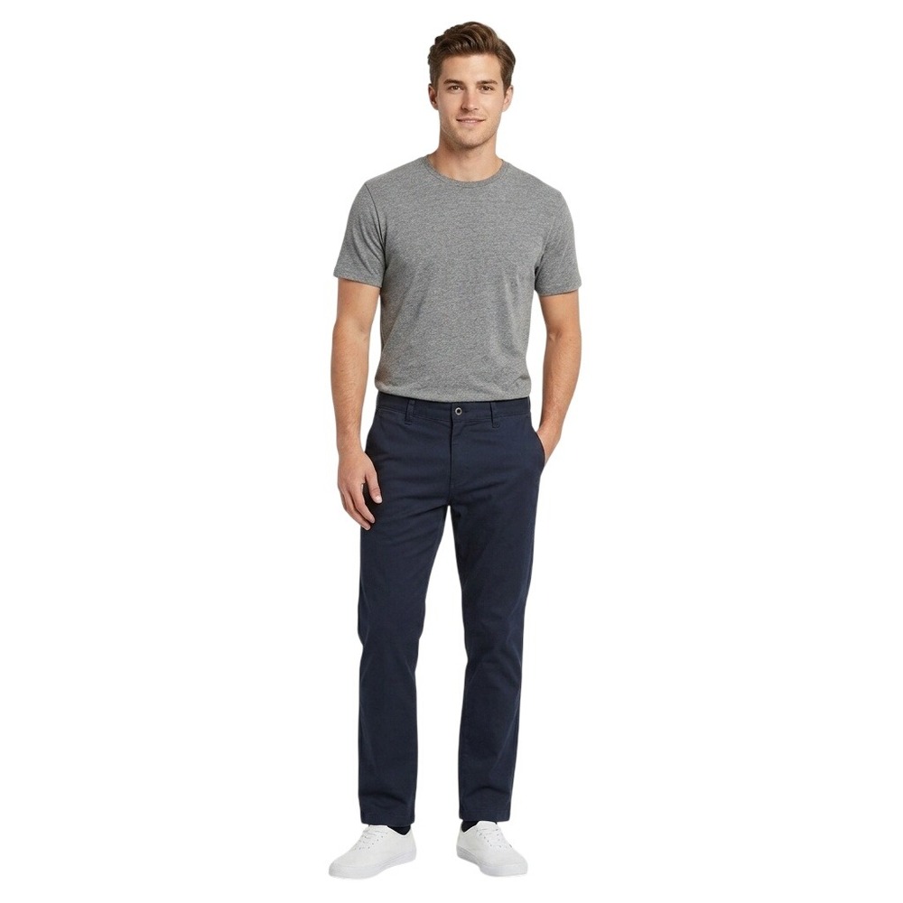 Volcom Frickin Modern Fit Chino Pants Mens 36 Navy Blue Stretch Casual